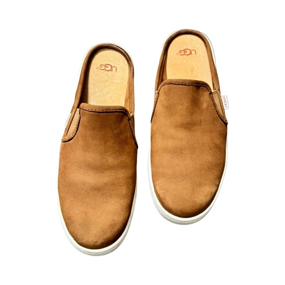 UGG Gene Tan Nubuck Leather Slip On Mule size 8 - Picture 3 of 10